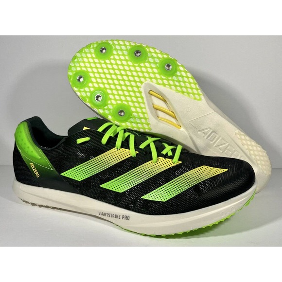 Adidas Adizero Avanti TYO Black Solar Green 2022 Men’s Size 11 DS Running Spikes - Picture 1 of 7